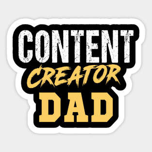 Content Creator Dad Job Vlogger Dad Fathers day influencer Sticker